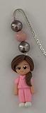 Beaded bookmark with Clay Doll embellishment.